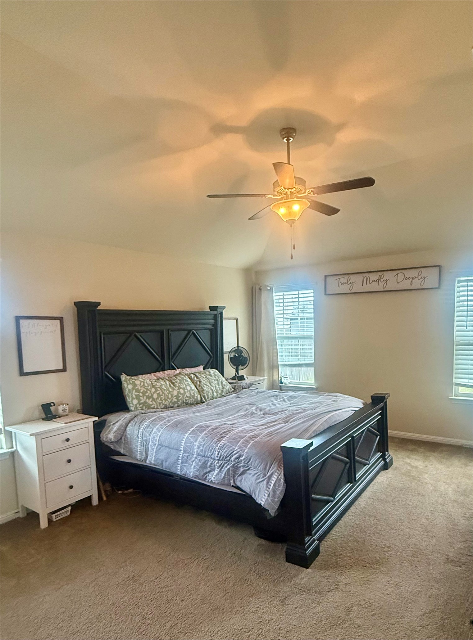 107 Jim Dandy Drive Elgin, TX 78621 - Photo 13 of 15 A spacious sleeping area offers comfort, featuring twin windows that invite natural light.