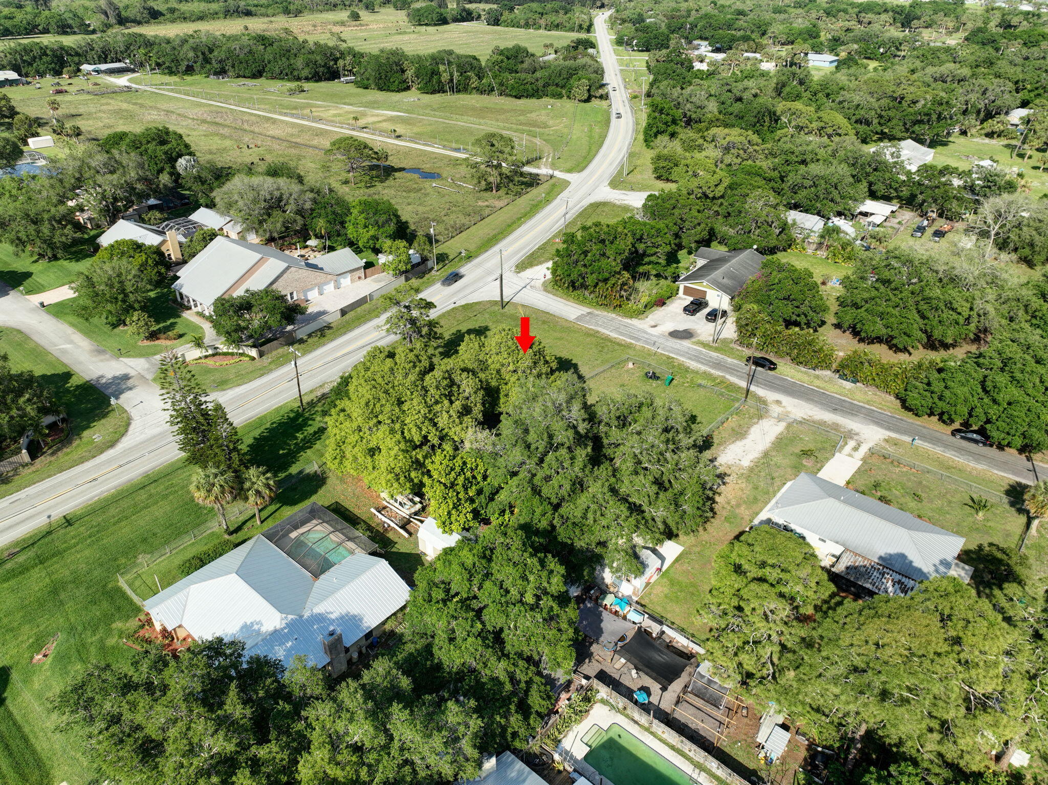 3539 Edwards Road Fort Pierce, FL 34981 - Photo 36 of 39 an aerial view of a residential houses with outdoor space and street view