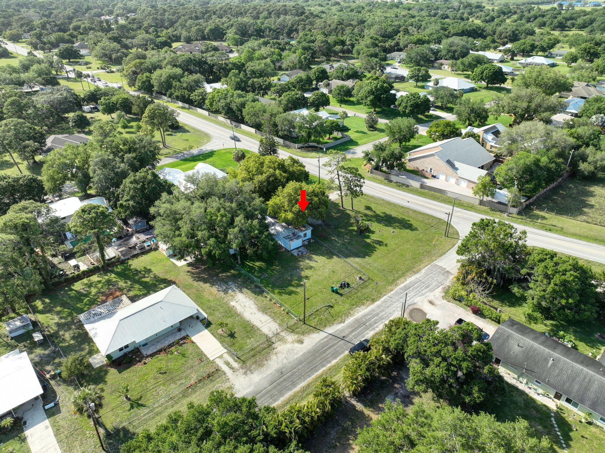 3539 Edwards Road Fort Pierce, FL 34981 - Photo 37 of 39 an aerial view of residential houses with outdoor space