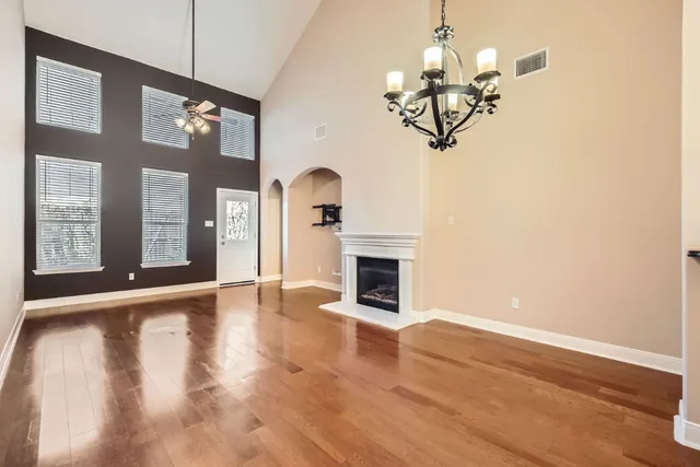 a view of a livingroom with a fireplace