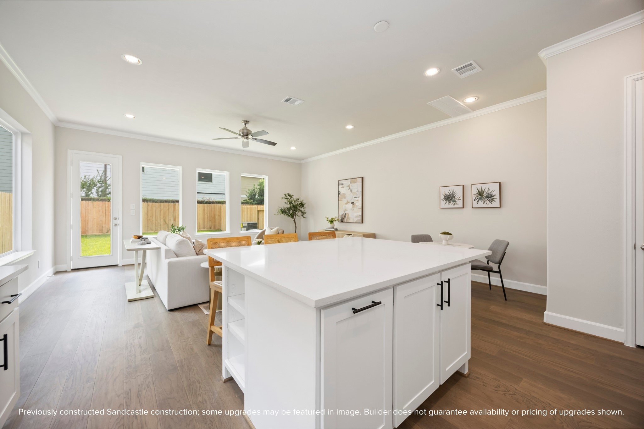 4317 Roseland Street, Unit B Houston, TX 77006 - Photo 3 of 36 a view of kitchen with furniture and wooden floor