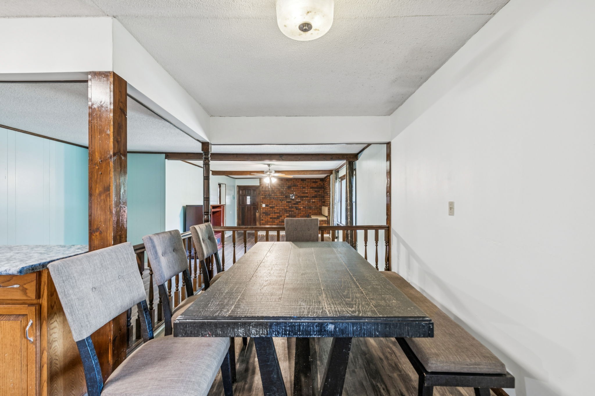 588 Sweeton Hill Road Coalmont, TN 37313 - Photo 22 of 51 a view of a dining room with furniture window and wooden floor