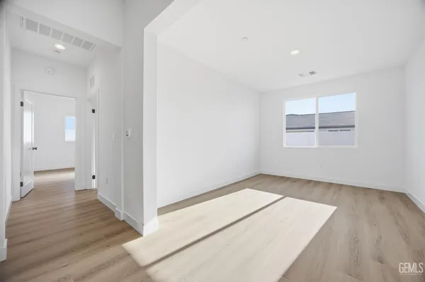 an empty room with a window