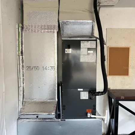 a bathroom with a mirror