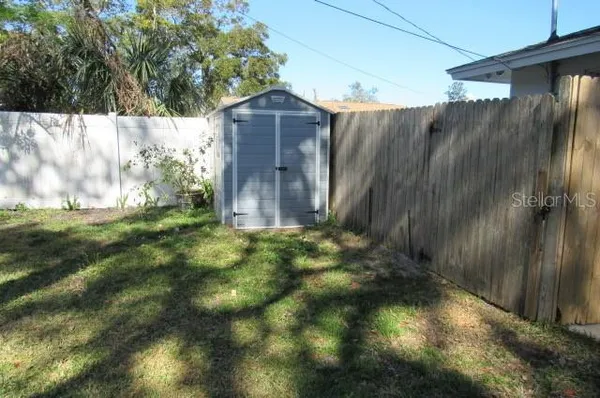 a backyard of a house