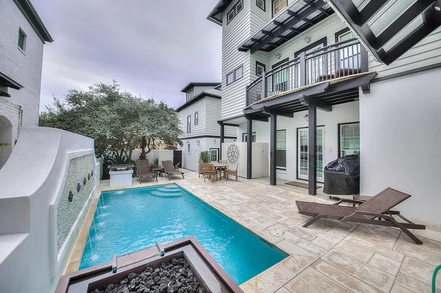 an aerial view of multiple houses