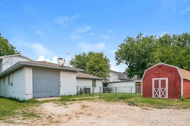 a backyard of a house