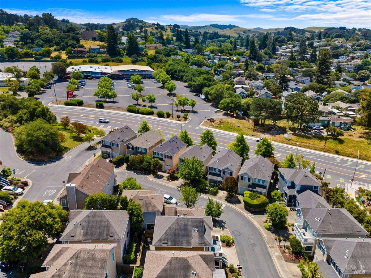 1028 Addison Circle Petaluma, CA 94952 - Photo 52 of 60 an aerial view of a city with lots of residential buildings
