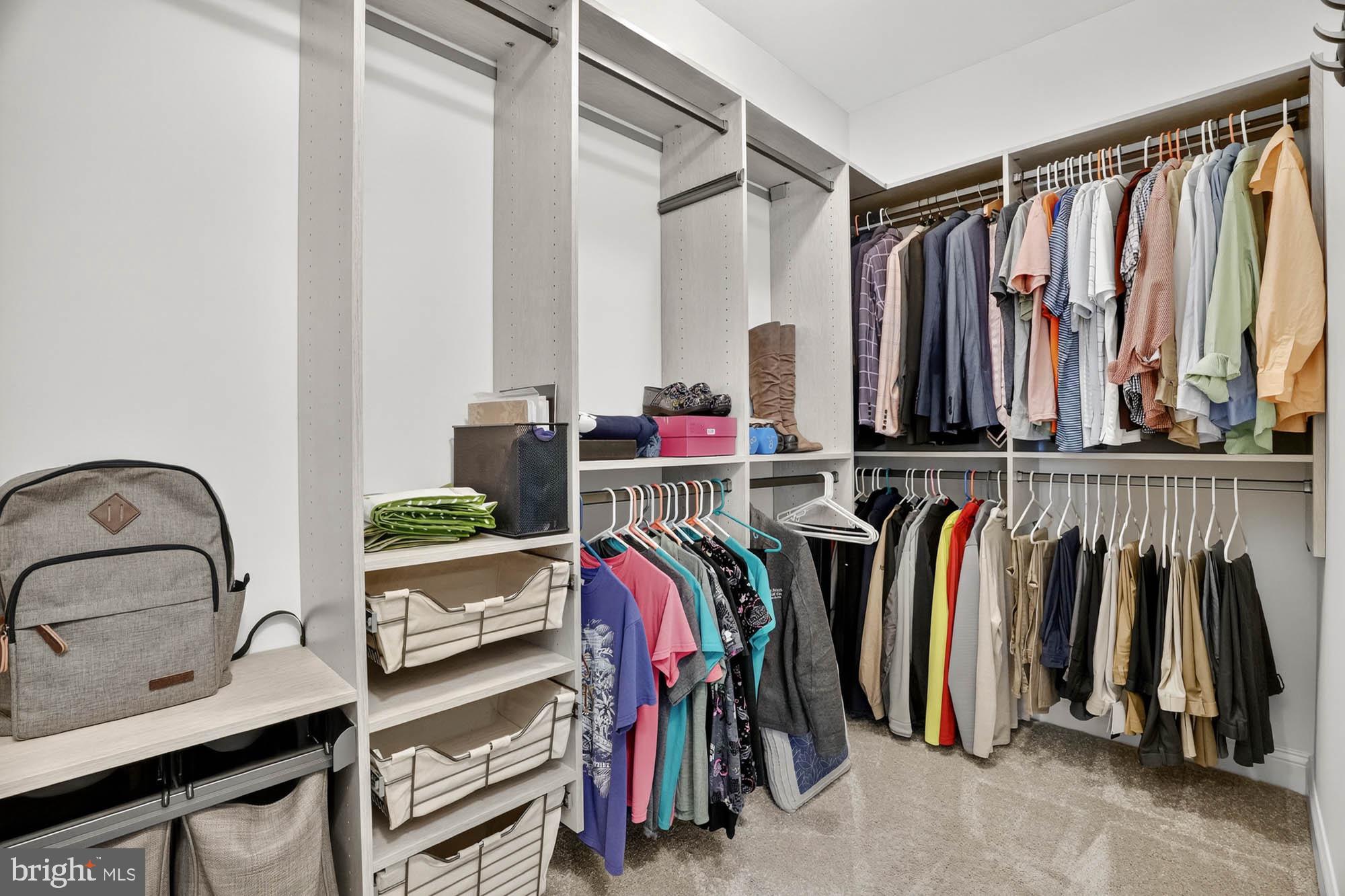 606 James Walker Place Annapolis, MD 21401 - Photo 29 of 52 a view of walk in closet with clothes and shoes
