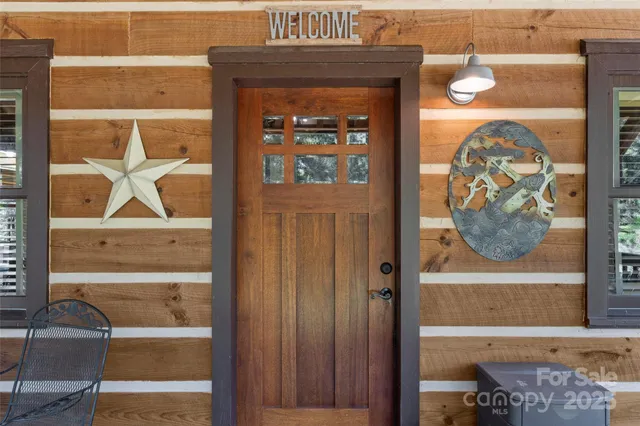 a view of front door of house