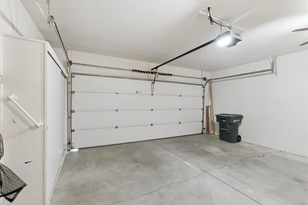 a view of a garage