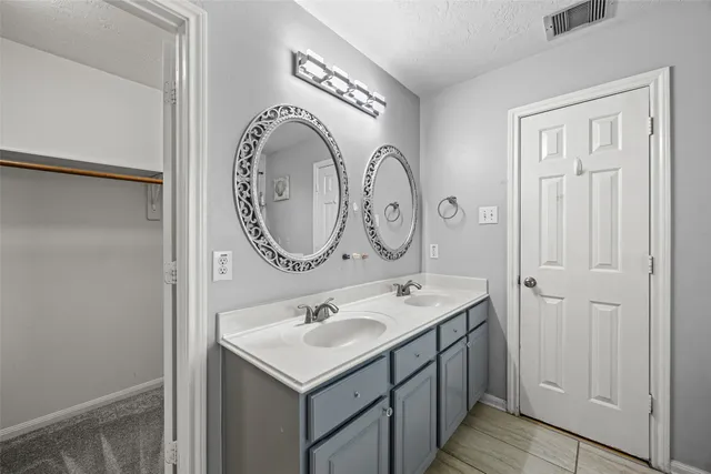 a bathroom with a sink and a vanity