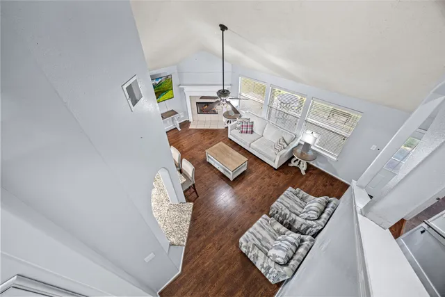 a living room with furniture and a couch