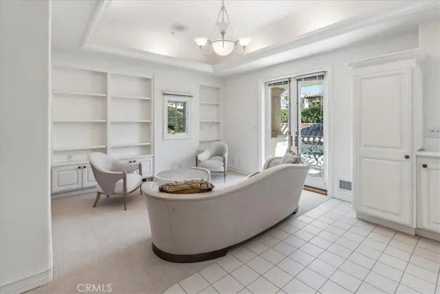 a view of a balcony with an ocean view