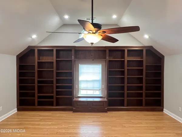 a view of a livingroom with a large window