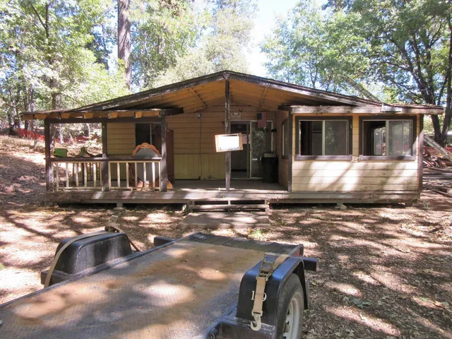 a view of a house with a patio
