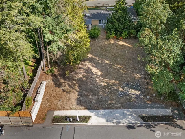 a view of a yard with plants