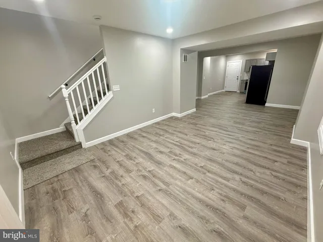 a view of a hallway with entryway