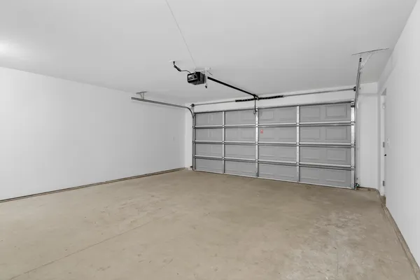 a view of an empty garage