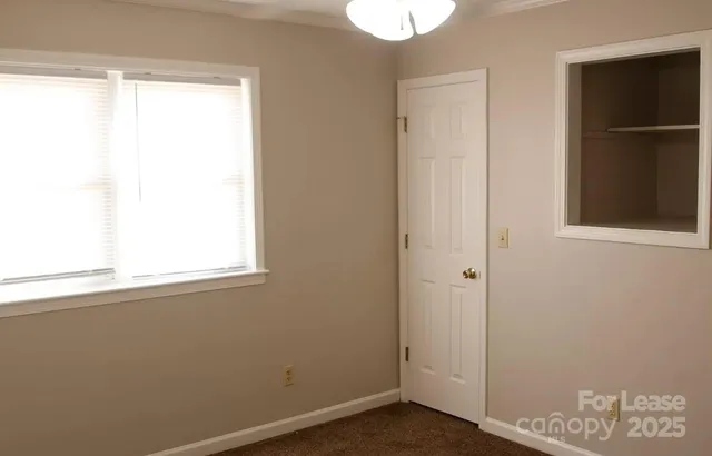 a view of a small space with window