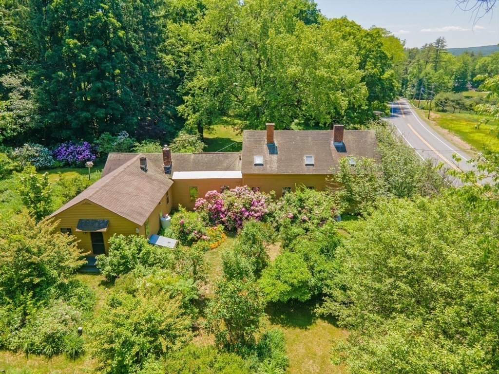 89 Wanamaker Road Northfield, MA 01360 - Photo 32 of 42 an aerial view of a house with swimming pool and garden