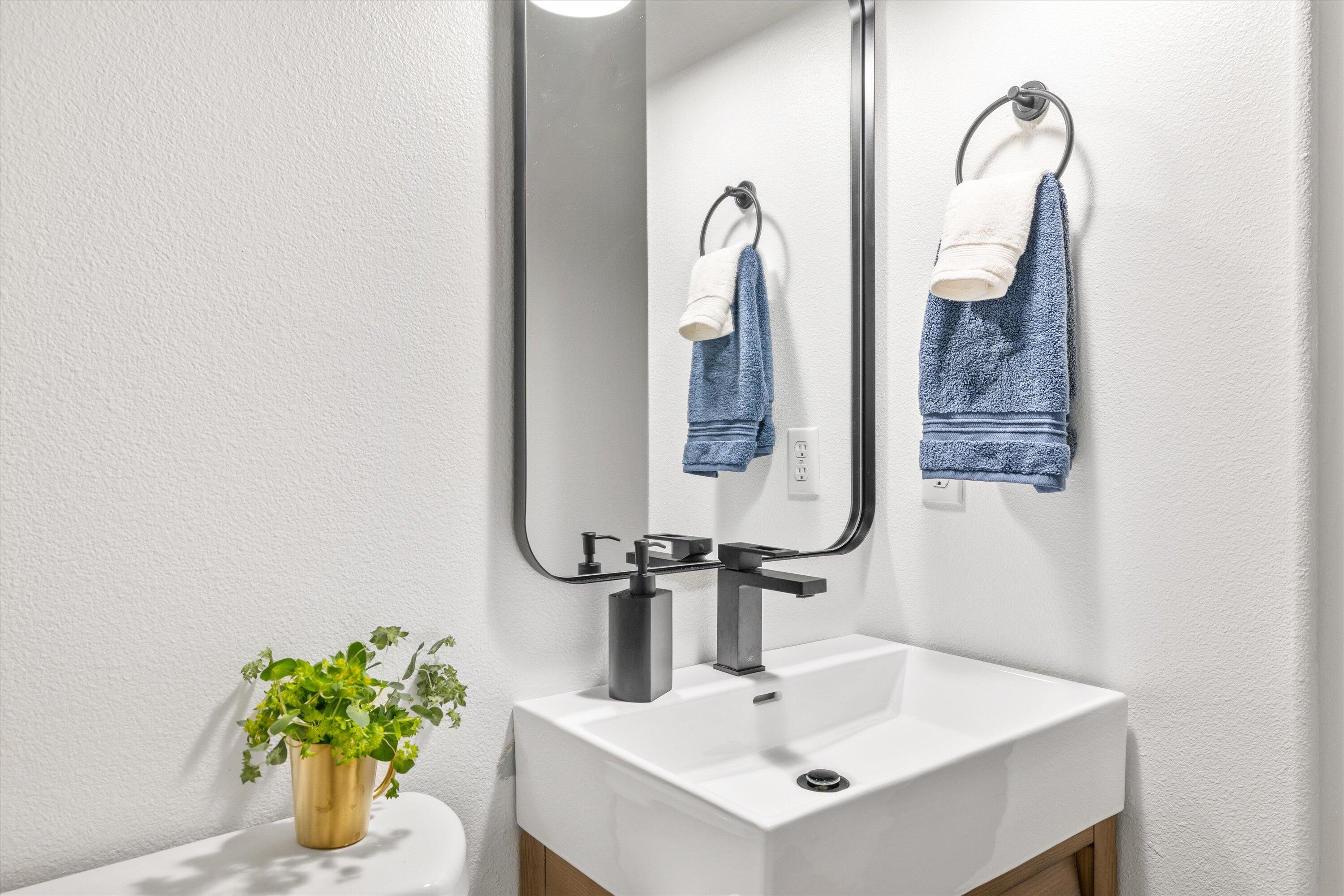 61269 Southwest Brookside Loop Bend, OR 97702 - Photo 12 of 46 Downstairs bathroom has beautiful fresh updates.