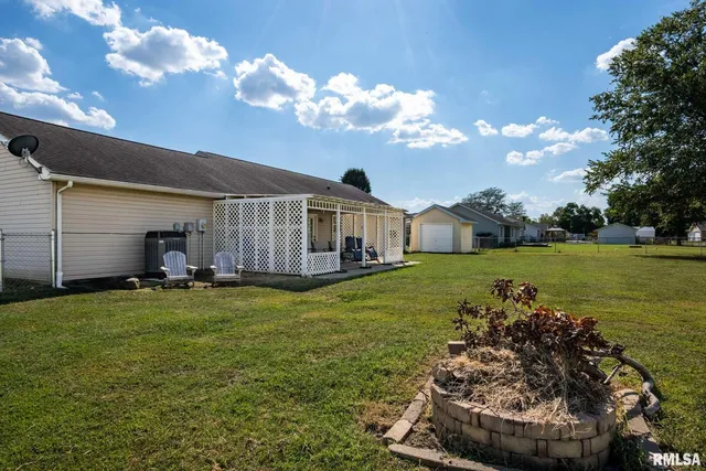 a house view with a garden space