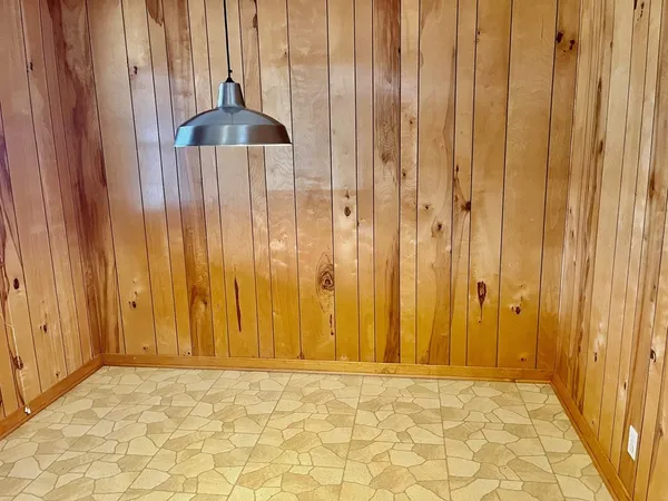 a view of wooden door