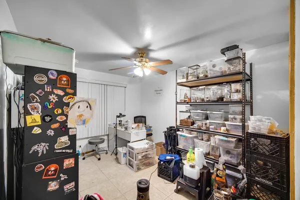 a room with storage and utility