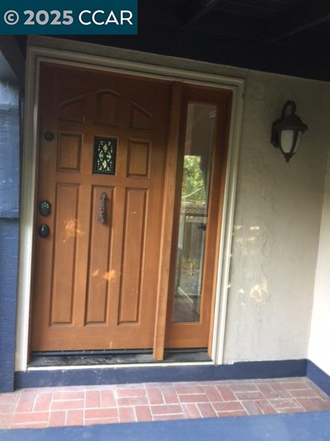 a view of front door