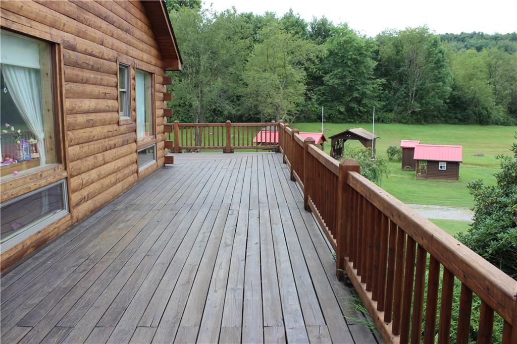 190 Leslie Road Valencia, PA 16059 - Photo 4 of 25 View 2 of Side wraparound deck. Enjoy space, peace and a serene country setting. Also perfect for large gathering or just an intimate moment.