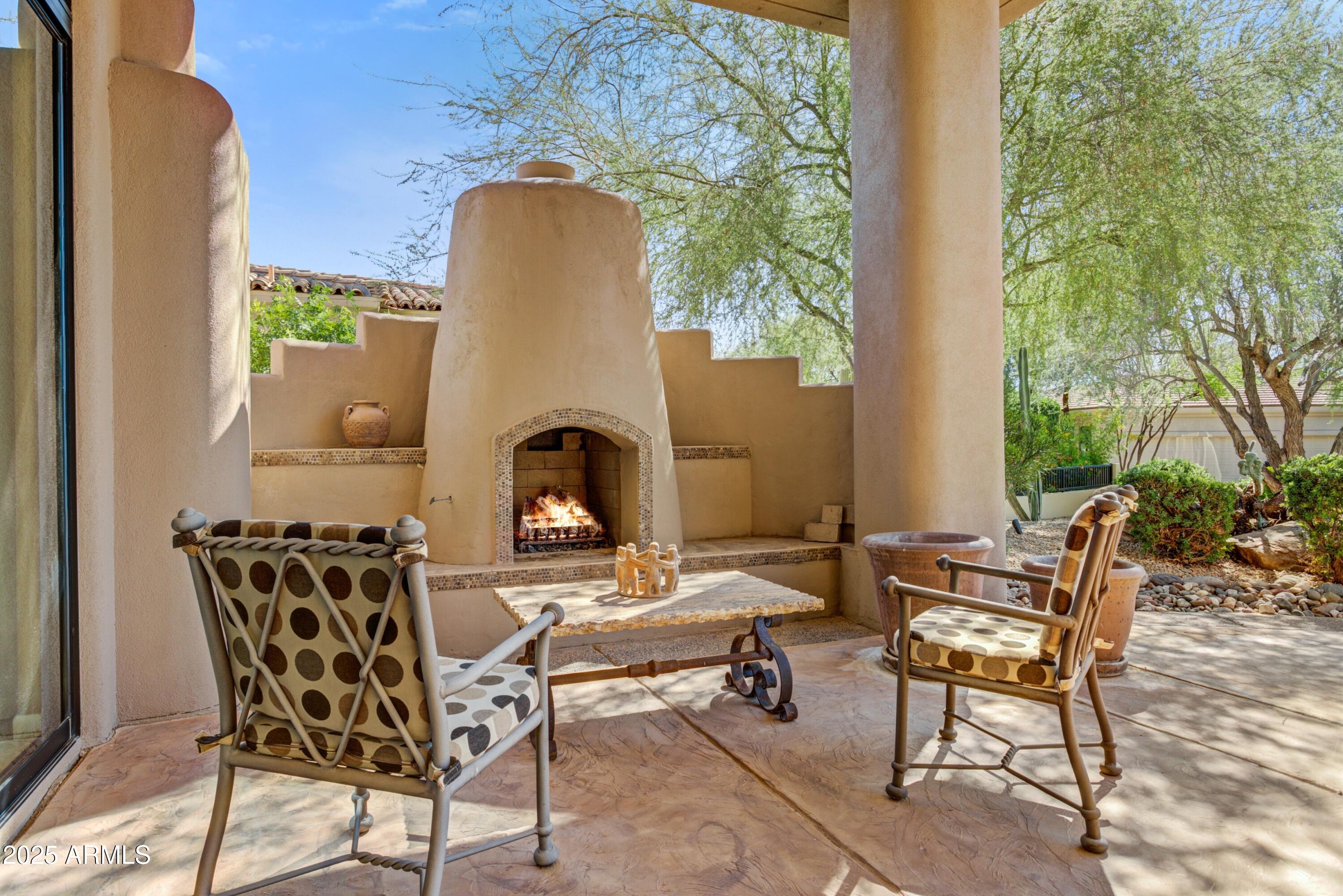 18525 East Picacho Road Rio Verde, AZ 85263 - Photo 22 of 31 022_Outdoor Fireplace