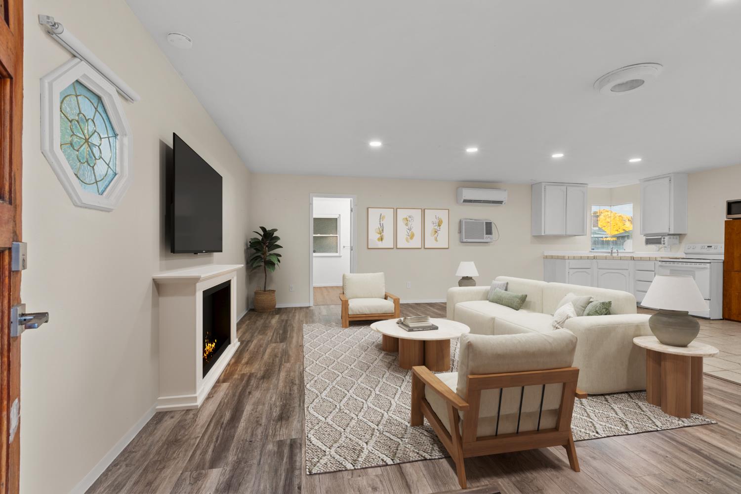 2121 Aaron Way Sacramento, CA 95822 - Photo 24 of 47 a living room with fireplace furniture and a flat screen tv