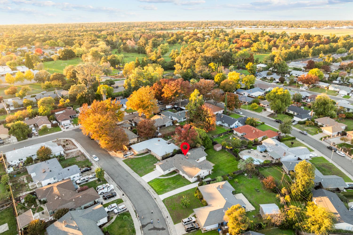 2121 Aaron Way Sacramento, CA 95822 - Photo 45 of 47 an aerial view of residential houses with outdoor space