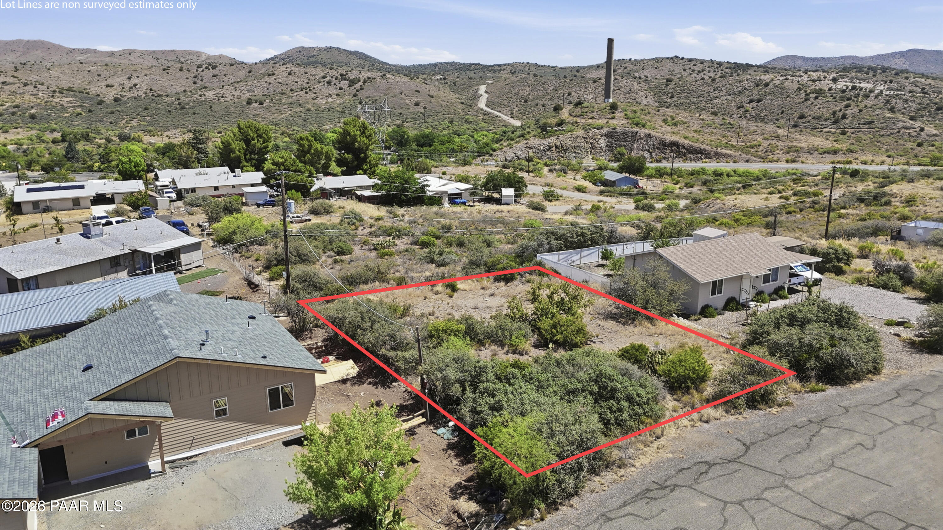 13376 East High View Road Mayer, AZ 86333 - Photo 3 of 15 3-Aerial 1 Lot Line