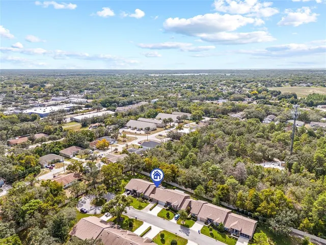 an aerial view of multiple house