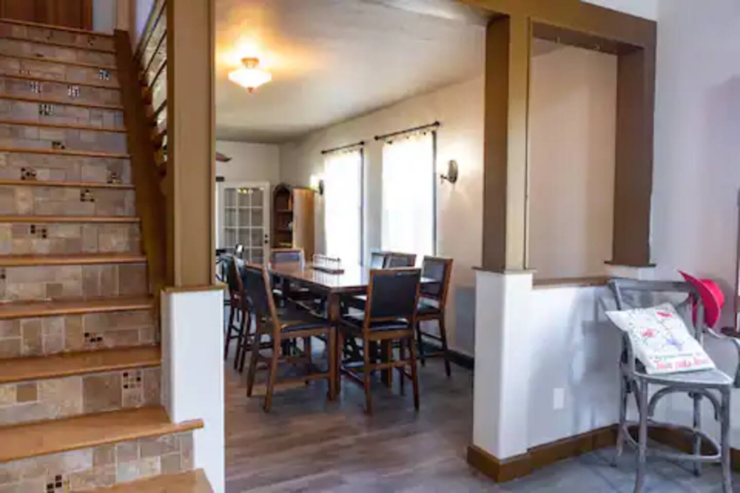 1901 Harmon Hills Road Dripping Springs, TX 78620 - Photo 8 of 27 Dining room featuring dark wood-type flooring and baseboards