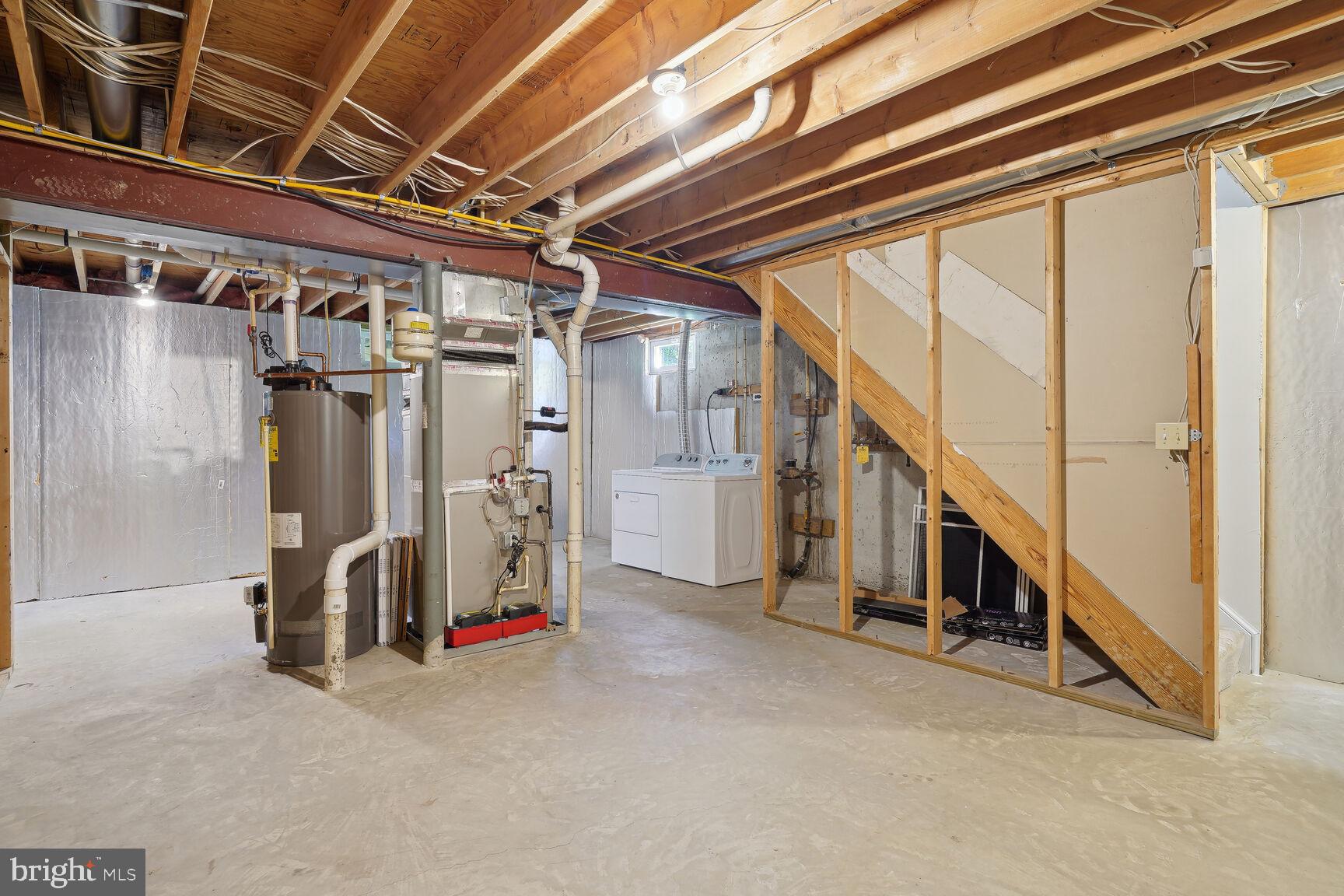 12406 Denley Road Silver Spring, MD 20906 - Photo 17 of 22 Lower Level Laundry & New HVAC