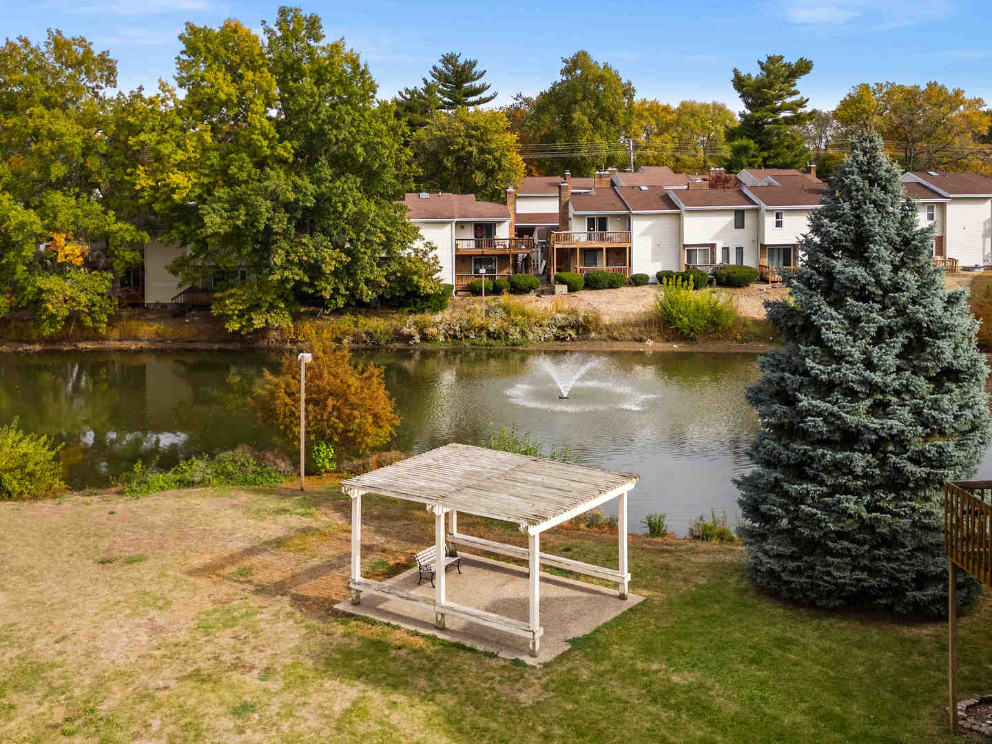 903 North Linden Street, Unit 17 Normal, IL 61761 - Photo 25 of 26 an aerial view of a house with a lake view