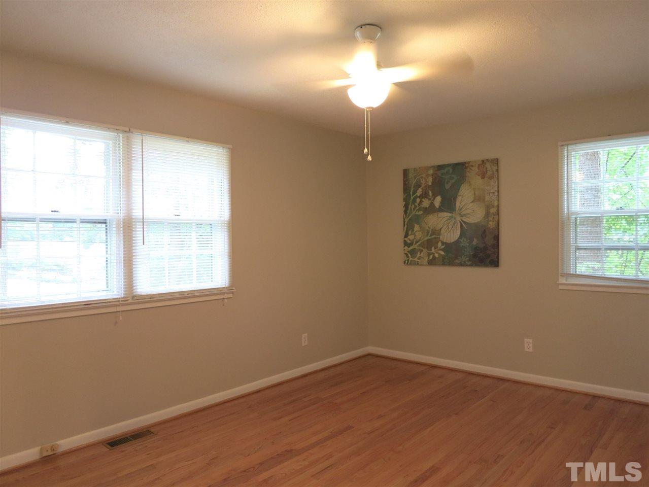 5201 Knollwood Road Raleigh, NC 27609 - Photo 15 of 25 On the 2nd level is the lg Master Bedroom w/2 lg closets, CF & updated private Bath.
