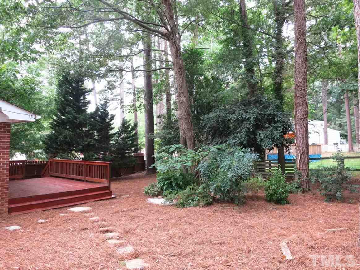 5201 Knollwood Road Raleigh, NC 27609 - Photo 23 of 25 Another view of the wooded & fenced backyard.