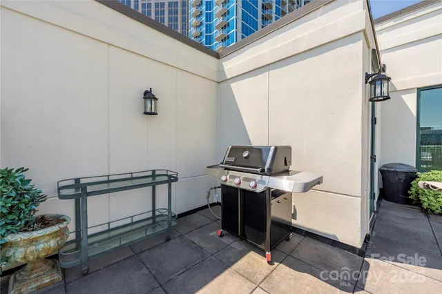 a outdoor space with patio furniture