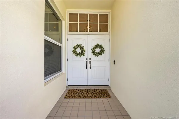 a view of an entryway door