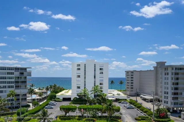 a city view with tall buildings