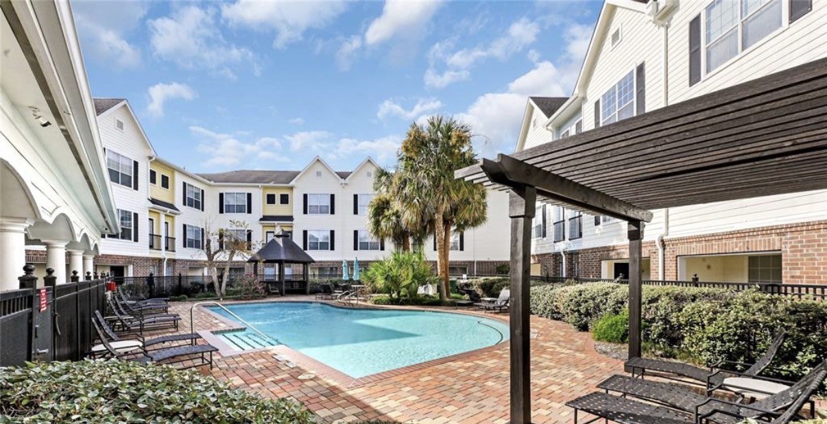 9200 Westheimer Road, Unit 304 Houston, TX 77063 - Photo 23 of 24 a front view of a building with garden