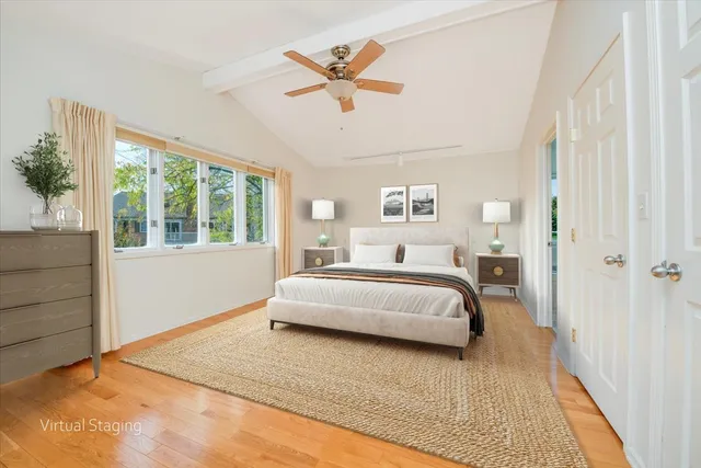 a view of a hallway with closet