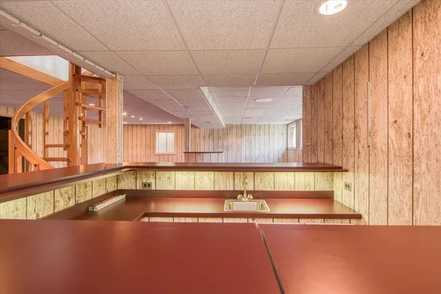 a view of a lake with houses