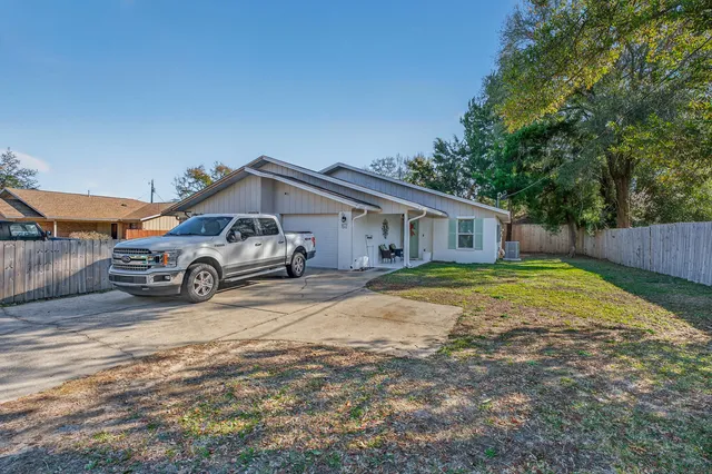 a house view with a outdoor space