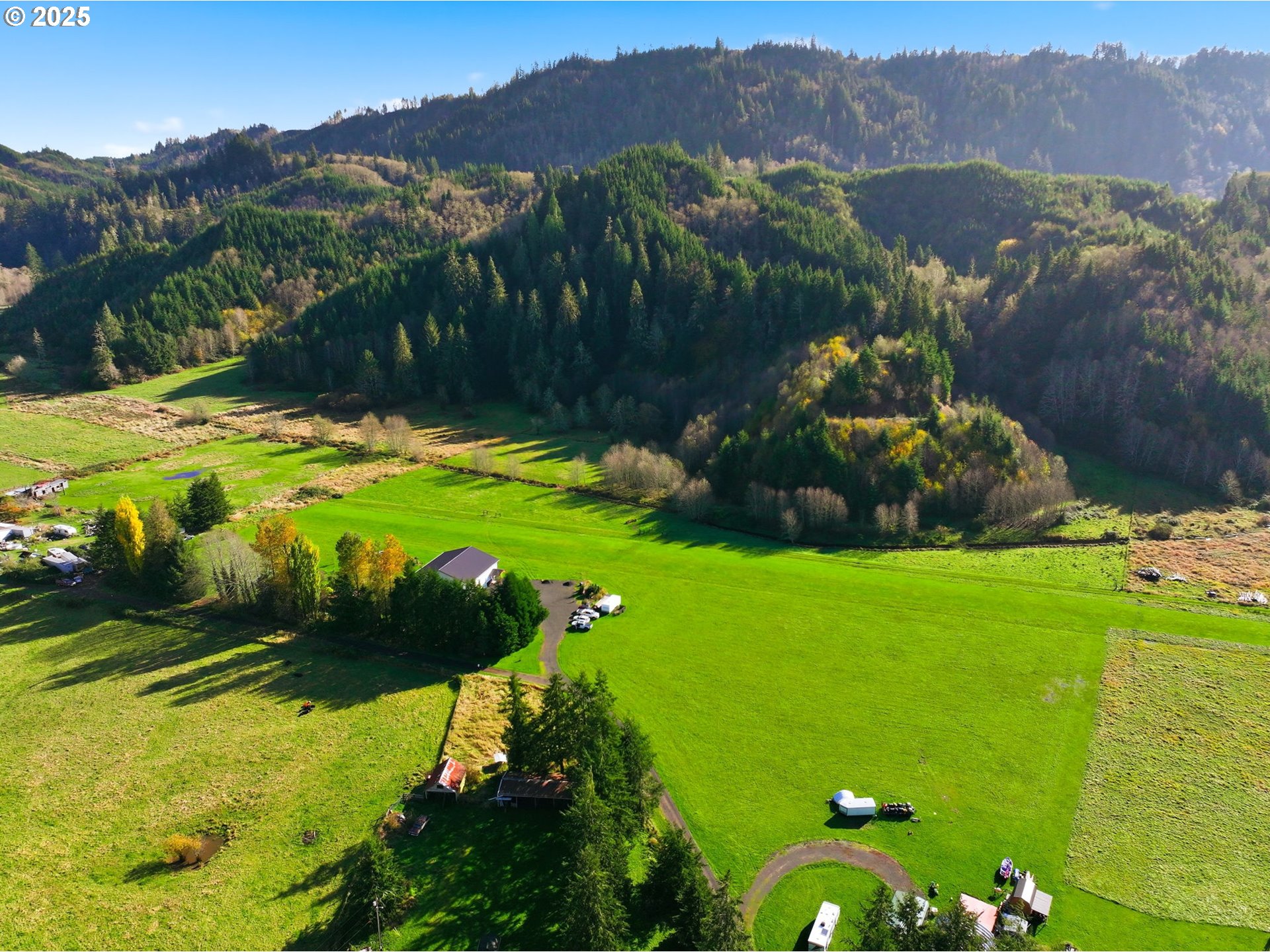 314 East Valley Road Skamokawa, WA 98647 - Photo 40 of 46 a view of a lush green hillside and a houses