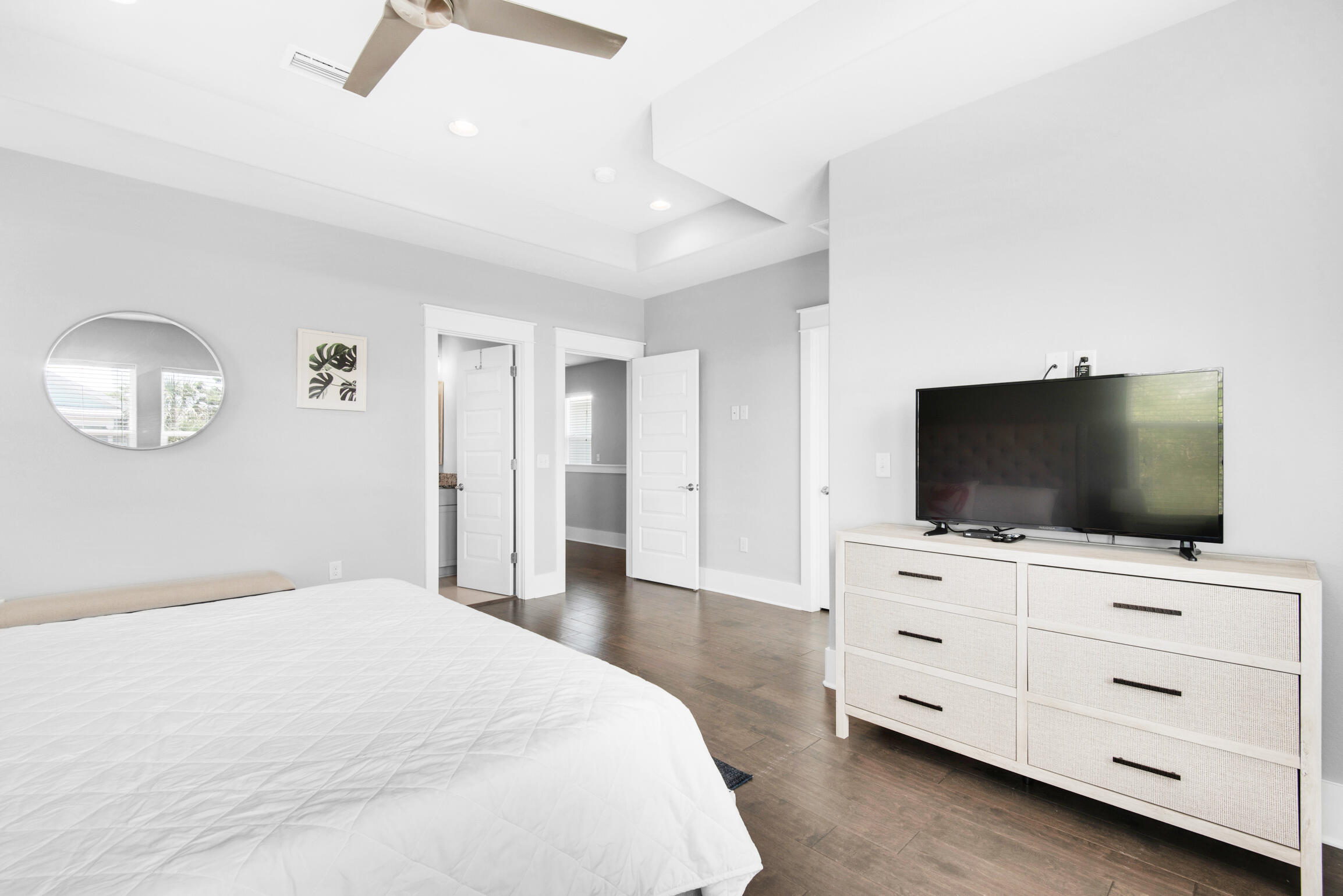 23 Mobile Street Miramar Beach, FL 32550 - Photo 20 of 49 a bedroom with a bed and flat screen tv